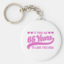 65th Birthday Key Chain