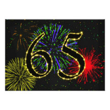 65th birthday party invitate personalized invitations