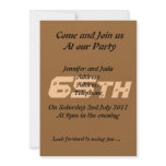 65th Birthday Party Invitation