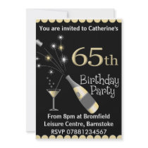 65th Birthday Party Invitation