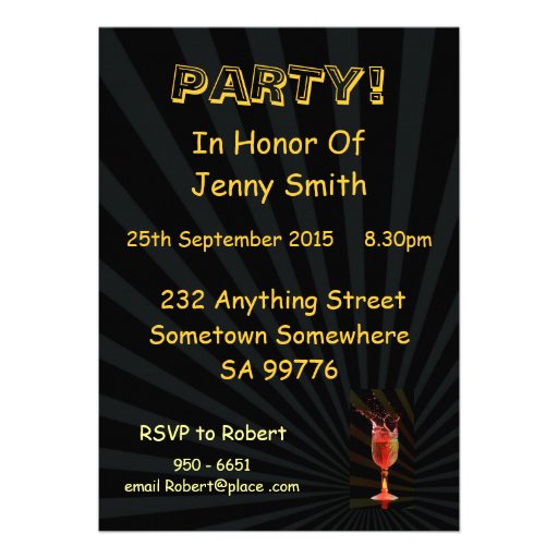 65th birthday party invitation