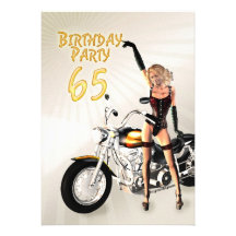 65th Birthday party Invitation
