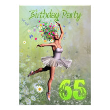 65th Birthday party invitation