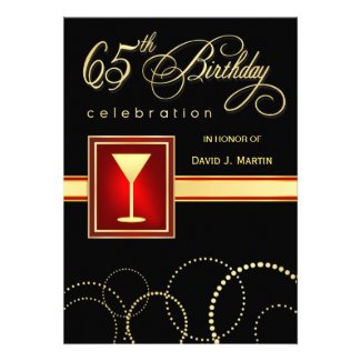 65th Birthday Party Invitations