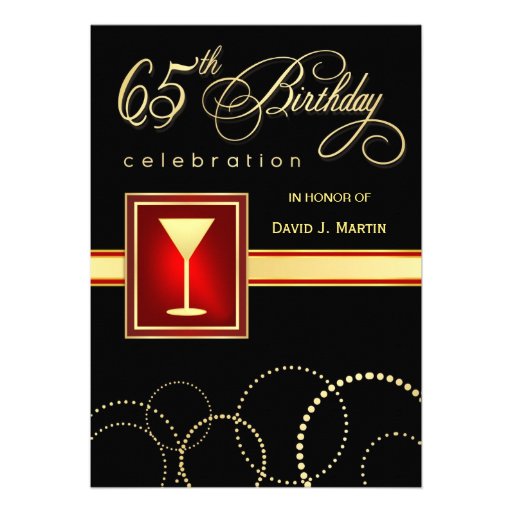 65th Birthday Party Invitations