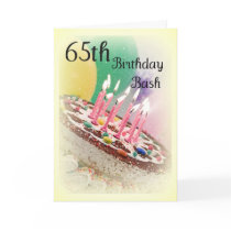 65th Birthday Party Invitations cards