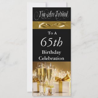 Custom Party Invitations on 65th Birthday Party Personalized Invitation Invitation