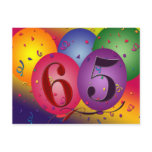 65th birthday party postcard invites - Customized
