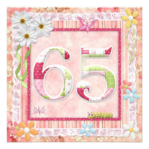 65th birthday party scrapbooking style announcement