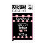 65th Birthday Party Stamp - Custom Name & Year