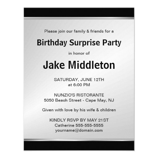 65th Birthday Surprise Party Photo Invitations