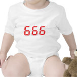 666 alarm clock numbers baby bodysuit
