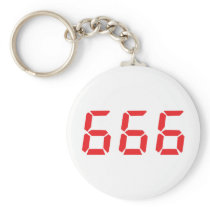 666 alarm clock numbers key chain