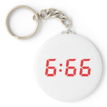 666 devil alarm clock key chains
