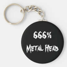 666%Metal Head Key Chains