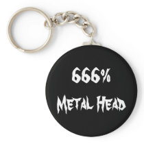 666%Metal Head Key Chains