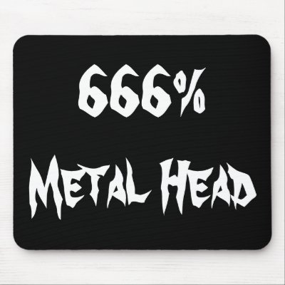 666%Metal Head Mousepad by Free_From_Life