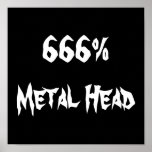 666%Metal Head Poster