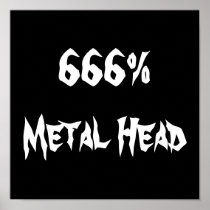 666%Metal Head Poster