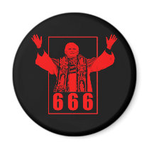 666 Pope Refrigerator Magnet