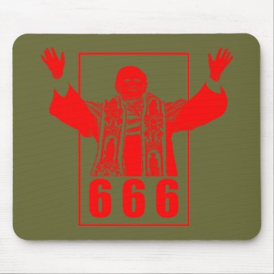 666 Pope Mousepad by salchipapas