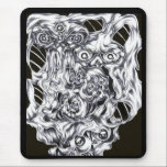 666 skull design mousepads