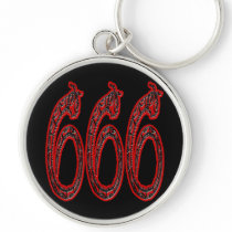666 - Snake Design Key Chain