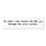 66,700 mph through the solar system. [2] bumper sticker