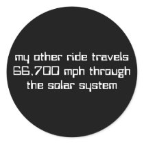66,700 mph through the solar system stickers