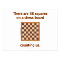66 Chess Squares Post Card
