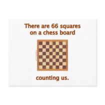 66 Chess Squares Post Card