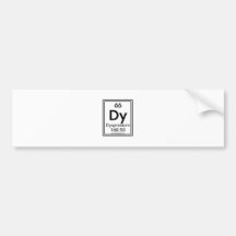 66 Dysprosium Bumper Stickers