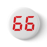 66 sixty-six red alarm clock digital number pins