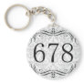 678 Area Code Key Chain