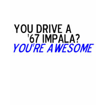 '67 Chevy Impala t-shirts