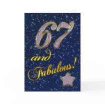 67th Birthday party Invitation Greeting Card