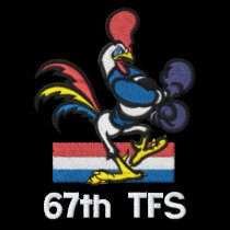 67th FS Polo W/F-15 FOR BUDMAN (Dark Polo) embroidered shirts