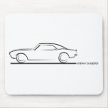 68 Camaro Hard Top BLK Mousepads