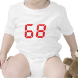 68 sixty-eight red alarm clock digital number shirts