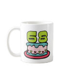 68 Year Old Birthday Cake mugs