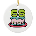 68 Year Old Birthday Cake Ornaments