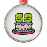 68 Year Old Birthday Cake Christmas Tree Ornaments