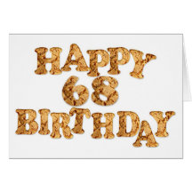 68th Birthday card for a cookie lover