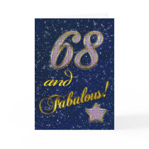68th Birthday party Invitation Card
