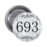 693 Area Code Pinback Button