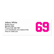 69 - sixty-nine business card template