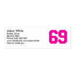 69 - sixty-nine business card template