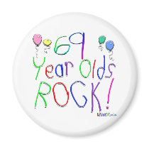 69 Year Olds Rock ! magnets by BirthdaysRock 69 Year Olds Rock ! magnets