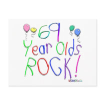 69 Year Olds Rock ! postcards by BirthdaysRock 69 Year Olds Rock ! postcards