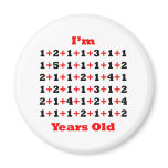 69 Years old Blk Red Refrigerator Magnet